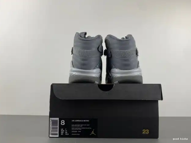 Rep 305381-014 Grey Retro Jordan 8 Cool 0608